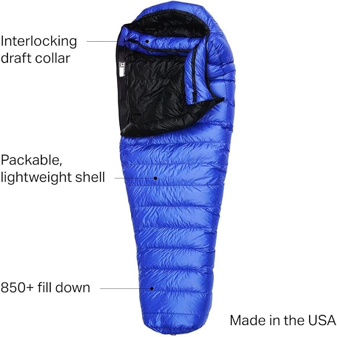 Western Mountaineering Ultralite 20 Degree Sleeping Bag Royal Blue 6FT / Right Zip