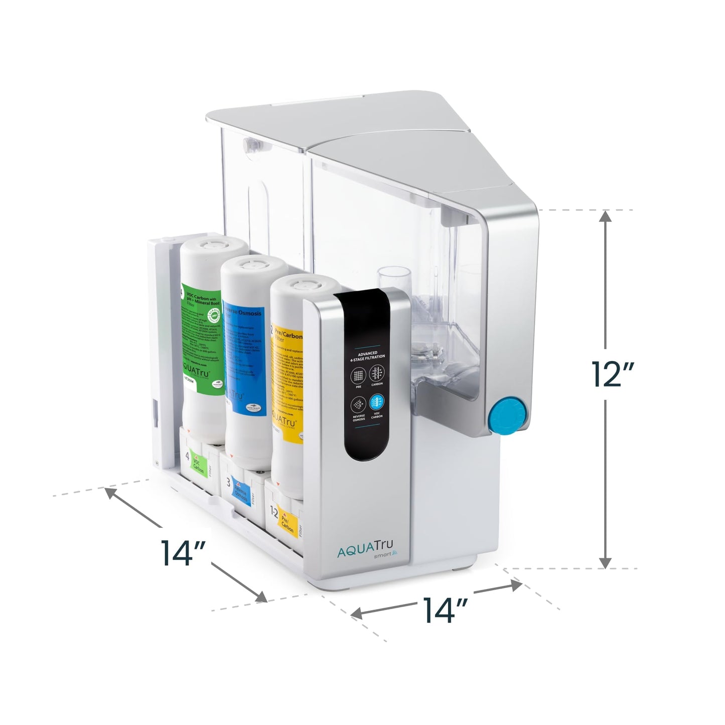 AquaTru Classic Countertop Water Filtration Purification System for PFAS & Other Contaminants with Exclusive Ultra Reverse Osmosis Technology (No Installation Required) | BPA Free (AquaTru Classic)