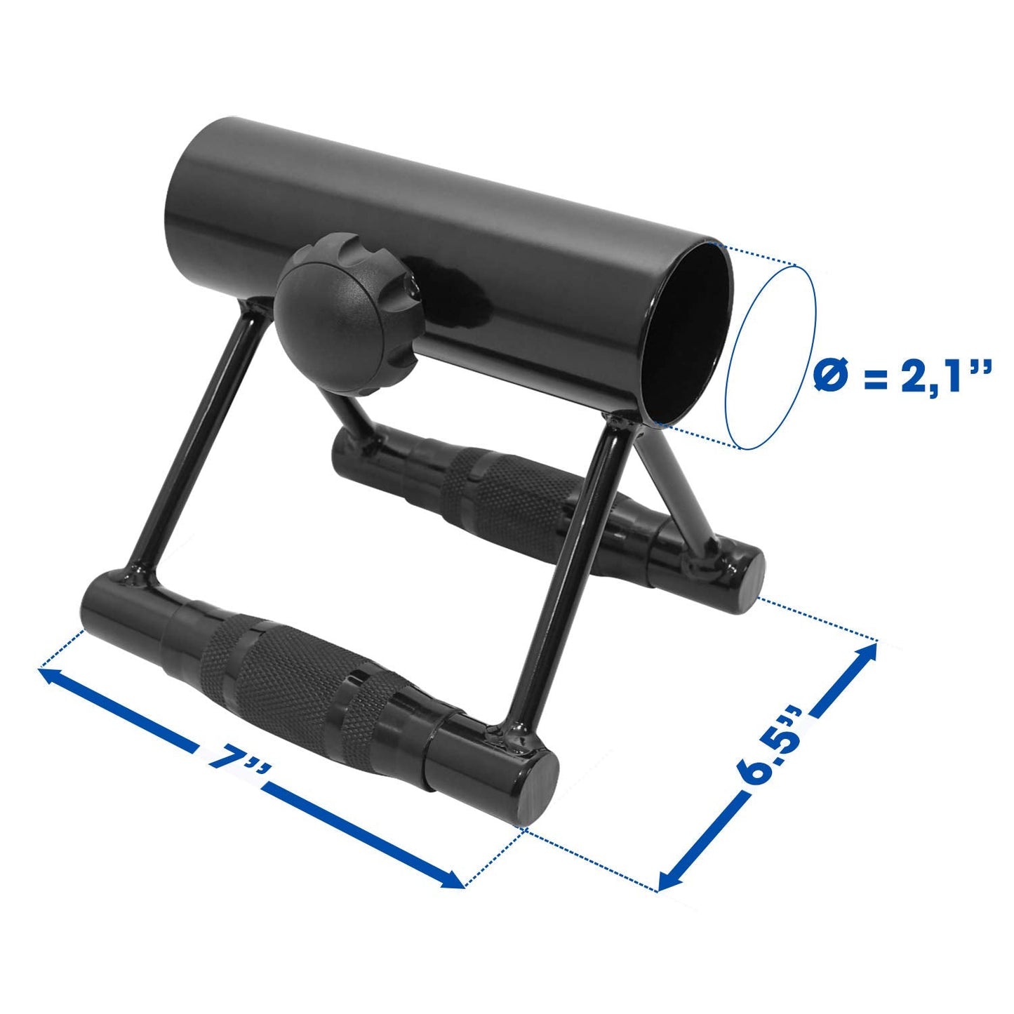 Yes4All Landmine Double D Row Handle/Landmine Handle Attachment with Textured Rubber Handles – Double D Landmine Handle Fits 2-inch Olympic Bars