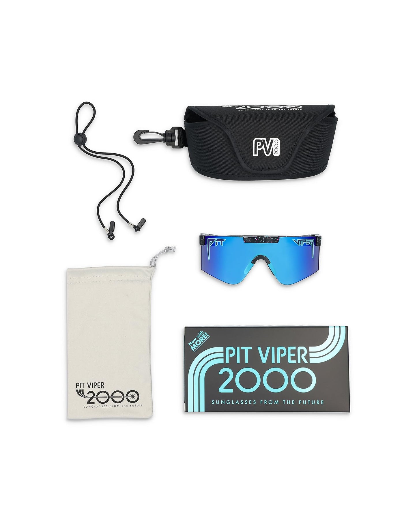 Pit Viper The 2000 Sunglasses (The Midnight 2000 with Z87+ Blue Lens)