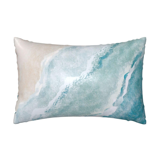 1 Pack Satin Pillowcase for Hair and Skin Bohemian Abstract Beach Imitation Silk Pillowcase with Hidden Zipper Soft Smooth Cooling Pillow Cover Standard Size for Bedroom Sofa 20”x26”