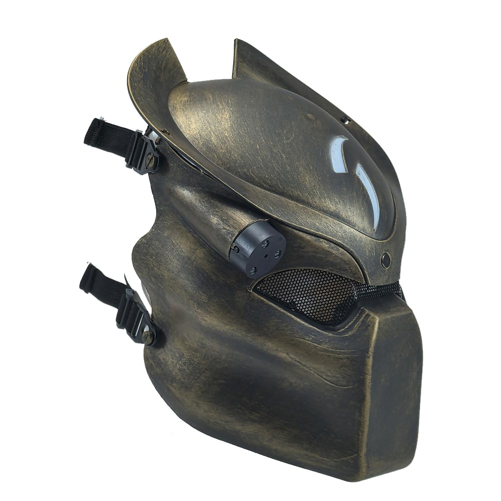 ATAIRSOFT Airsoft Halloween Costume Cosplay Tactical Protective Alien Full Face Mask (Bronze)