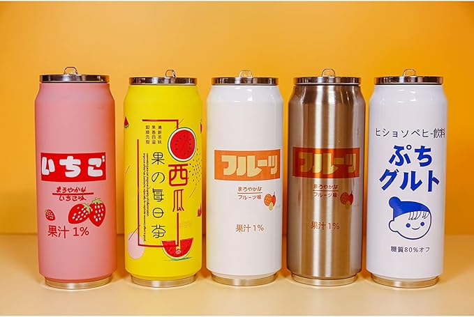 Kawaii Water Bottles Stainless Steel Water Bottle Kawaii Water Bottle with Straw Japanese Water Bottle Insulated (500ml/16.14oz,Pink)