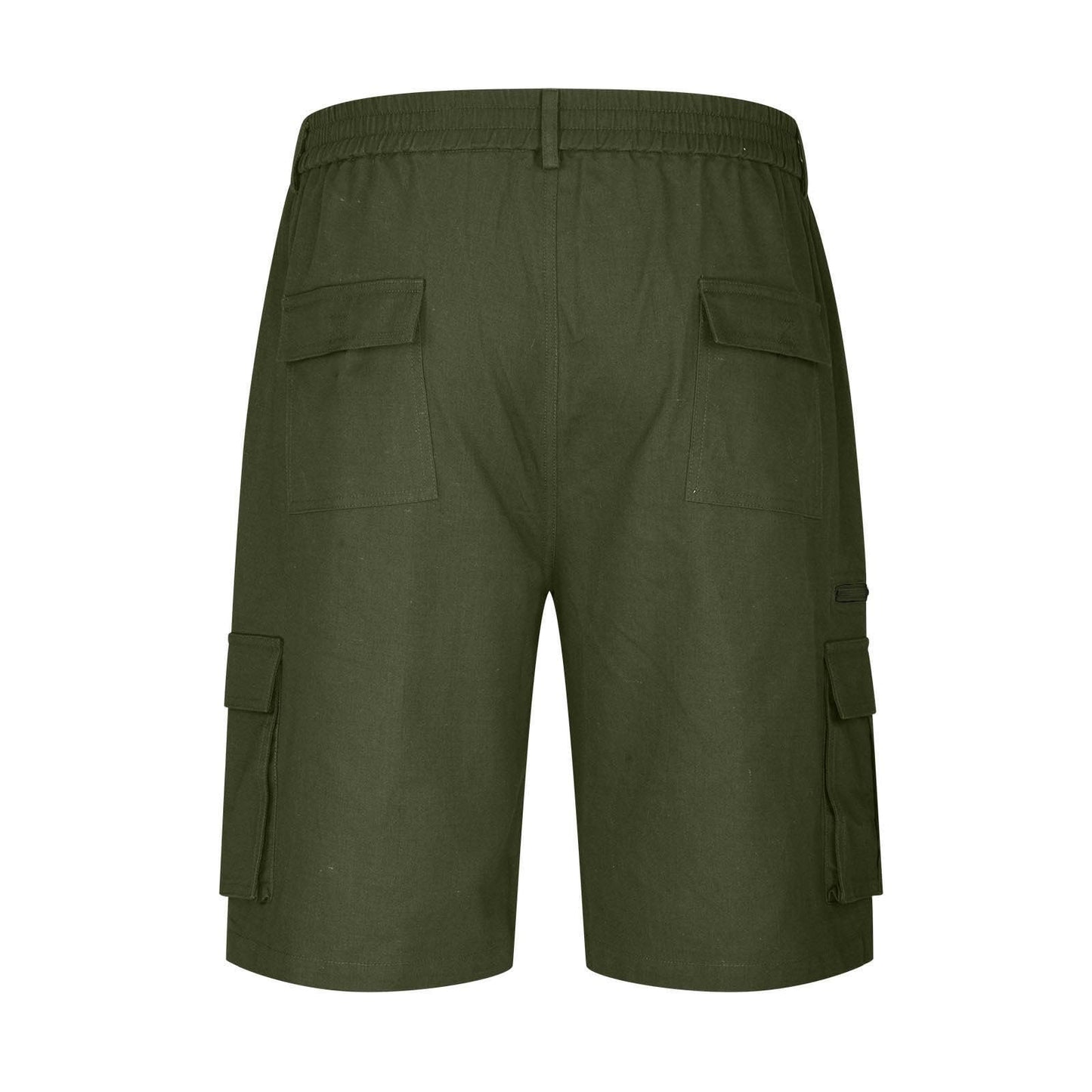 APIVOE Cargo Shorts for Men Summer Elastic Waist Shorts Lightweight Work Long Shorts Big and Tall Cargo Shorts with Pockets