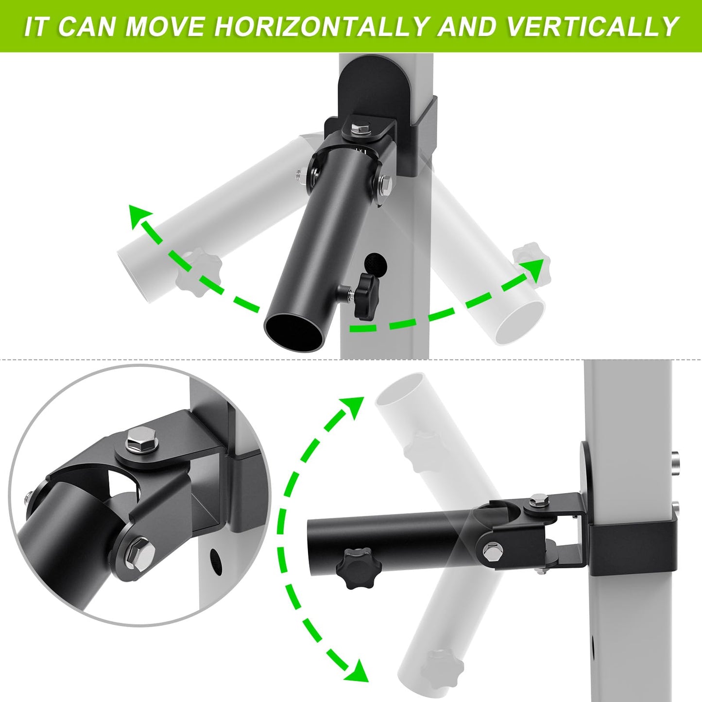 SELEWARE T Bar Row Landmine Attachment for 3" x 3" Power Rack with 5/8" or 1" Hole - Versatile Fit for 2-inch Olympic Bars, Free Swivel Heavy Duty Structure