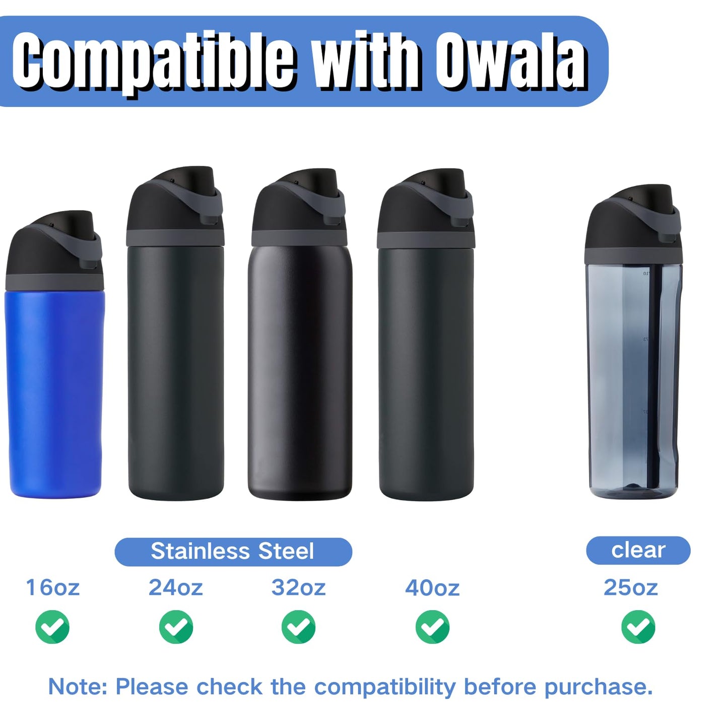 Replacement Lid for Owala Freesip, One Button Water Bottle Top Replacement Cap Compatible with Owala Cup 16oz 24oz 32oz 40oz, No Leakage Replacement Accessory for Owala Freesip (Black)