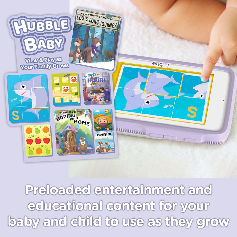 HUBBLE CONNECTED Nursery Pal Cloud Touch Smart WiFi Enabled Baby Monitor with 5 Inch HD Color Touchscreen Parent Unit, Plus Preloaded Soothing Sounds, Lullabies, and Stories, White