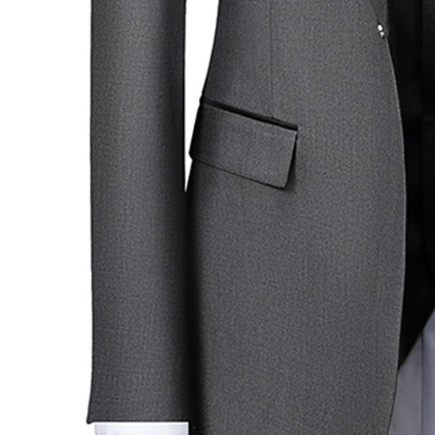 Men's Wedding 3 Piece Suits Slimming One Button Shawl Lapel Business Blazer Formal Dinner Party Jacket Vest Pants (Grey,Small)