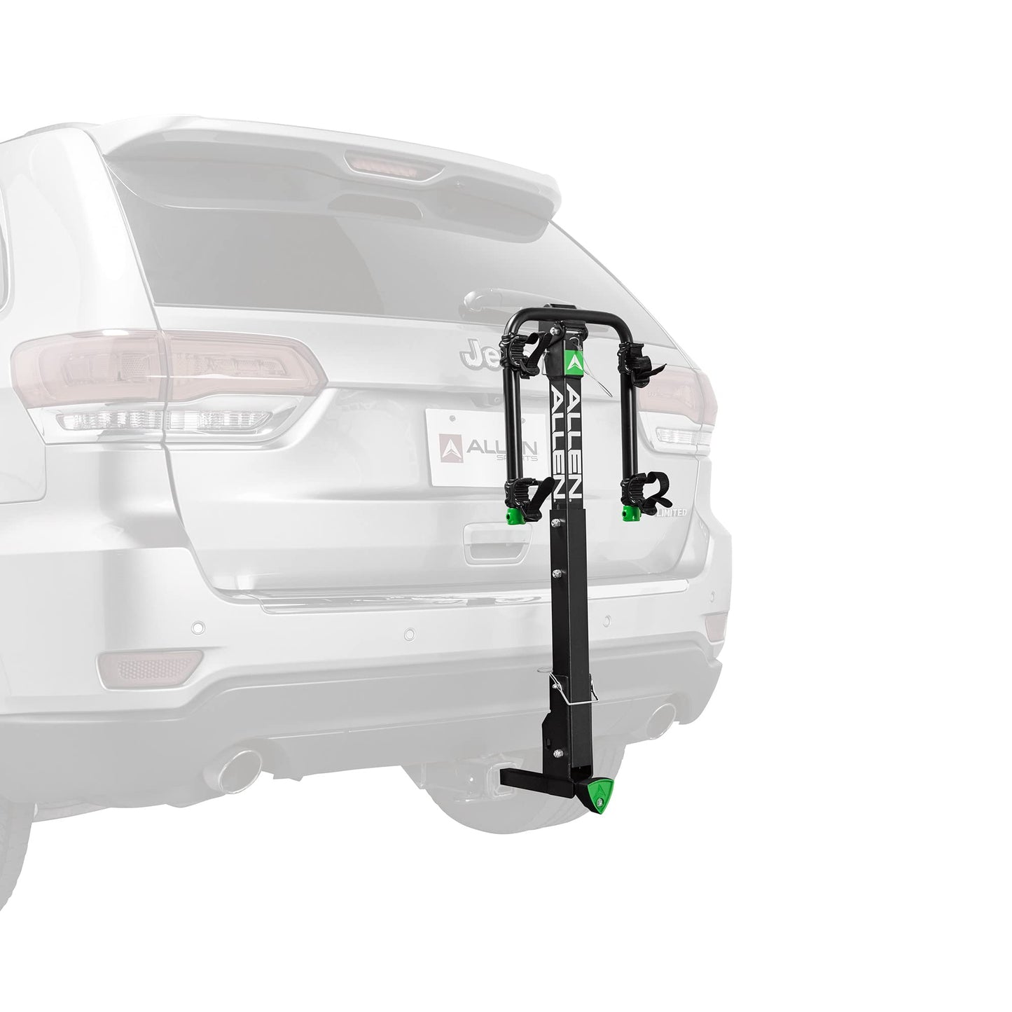 Allen Sports Deluxe Locking Quick Release 2-Bike Carrier for 2 in. and 1 1/4 in. Hitch, Model ZN522Q, Black