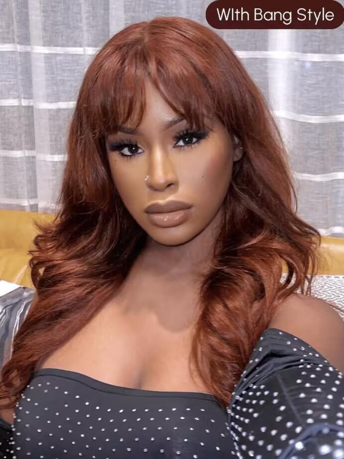 UNICE Bye Bye Knots 7x5 Pre Cut Lace Glueless Wig Reddish Brown Body Wave Wig Pre Bleached Invisible Knots Pre Everything Wig Human Hair Wig Pre Plucked 150% Density 18inch
