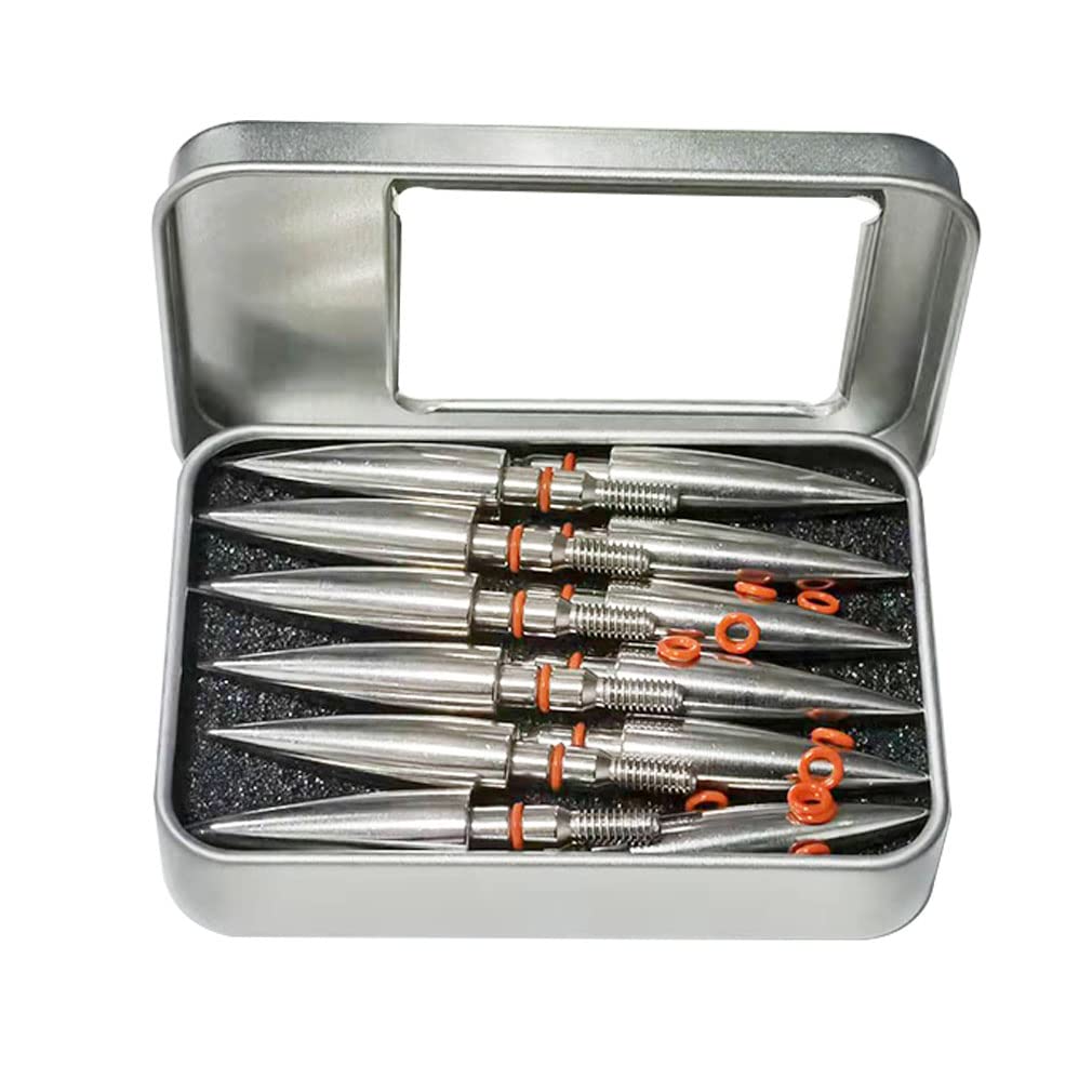 Field Points arrowheads 200 Grains Archery Field Points,11/32" Stainless Steel Screw in Archery Field Tips and Broadheads (1 Dozen 12 PCS)