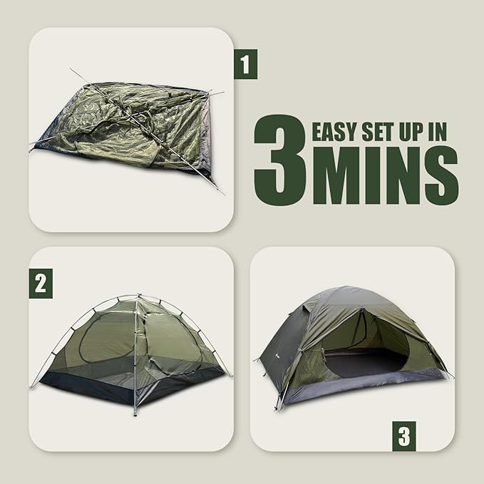 Backpacking Tent for Camping 2/3/4 Person Hiking Ultralight Tent for Waterproof Windproof Outdoor Two Doors Tents Easy Quick Setup Lightweight Tent Instant Tent