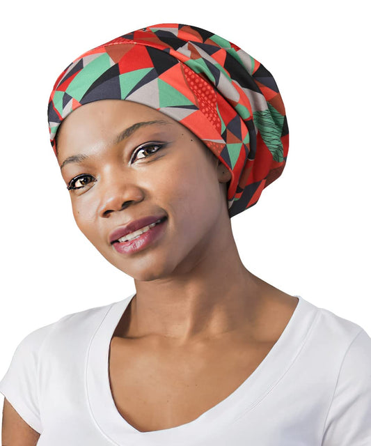 Satin Sleep Cap,Silk Lined Extra Large Black Women Natural Hair Bed Bonnet