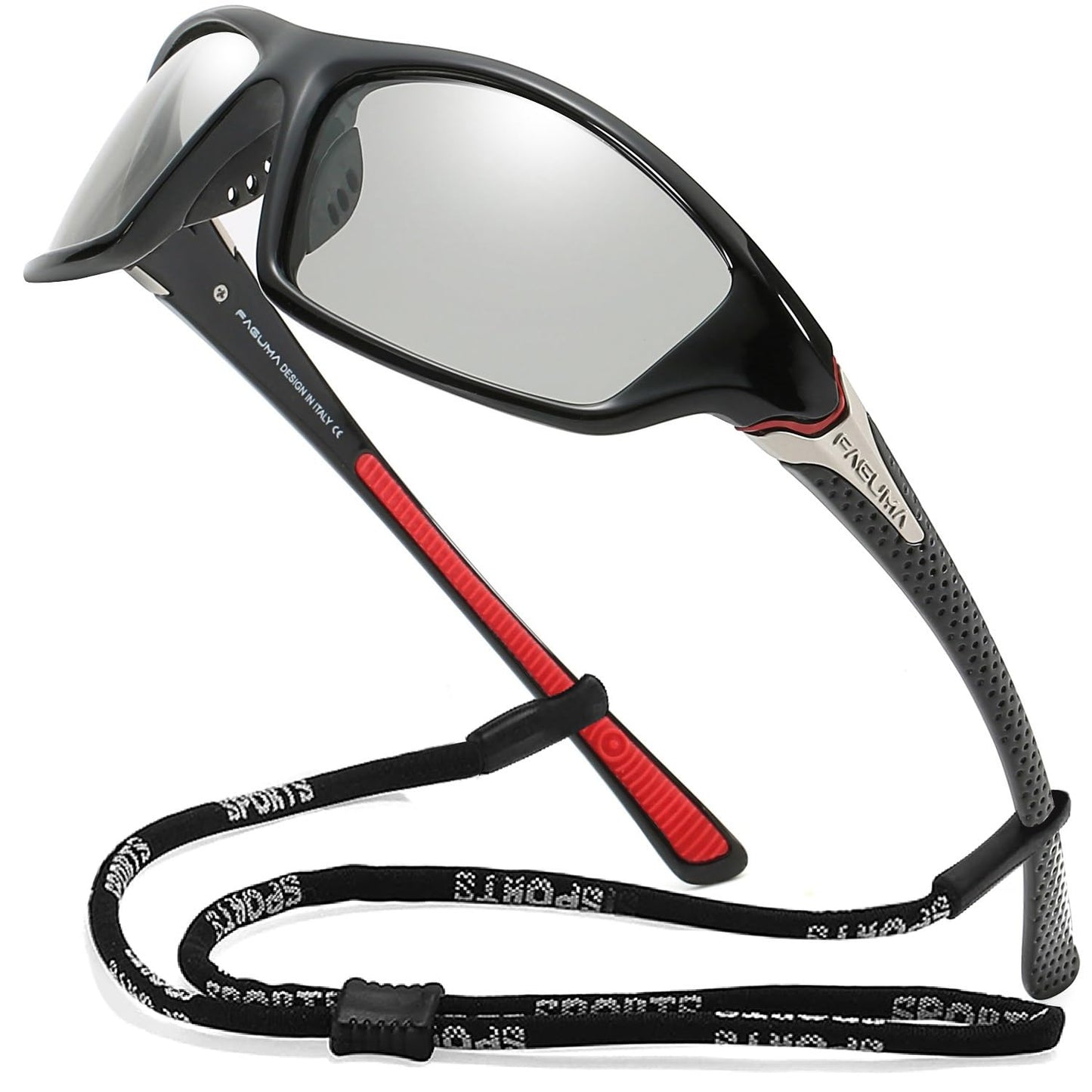 FAGUMA Sports Polarized Sunglasses For Men Cycling Driving Fishing 100% UV Protection