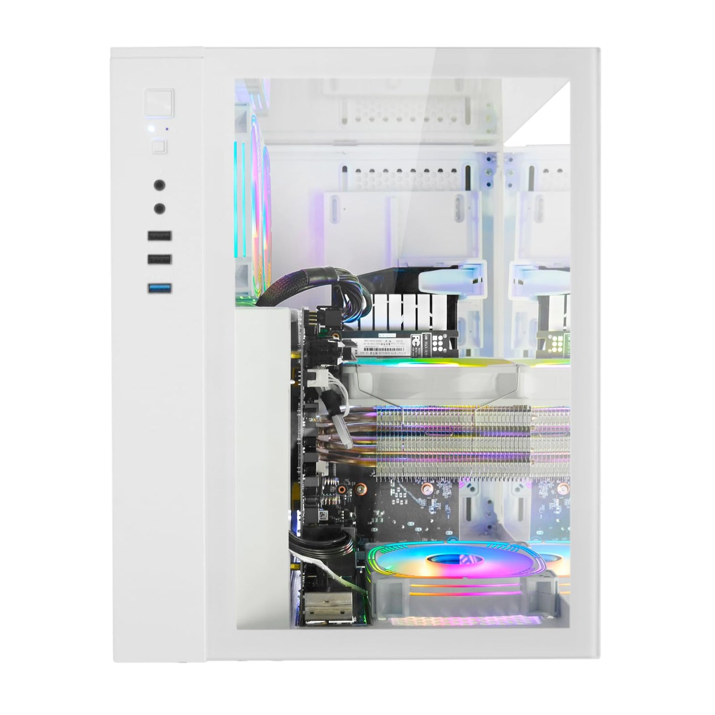 LXZ Gaming PC Desktop Core I5-13400F 6 core, RTX 4060 8G, 32G DDR4 RAM, 1TB NVME SSD, Prebuilt Tower Computer for Gaming, Home and Office (White)