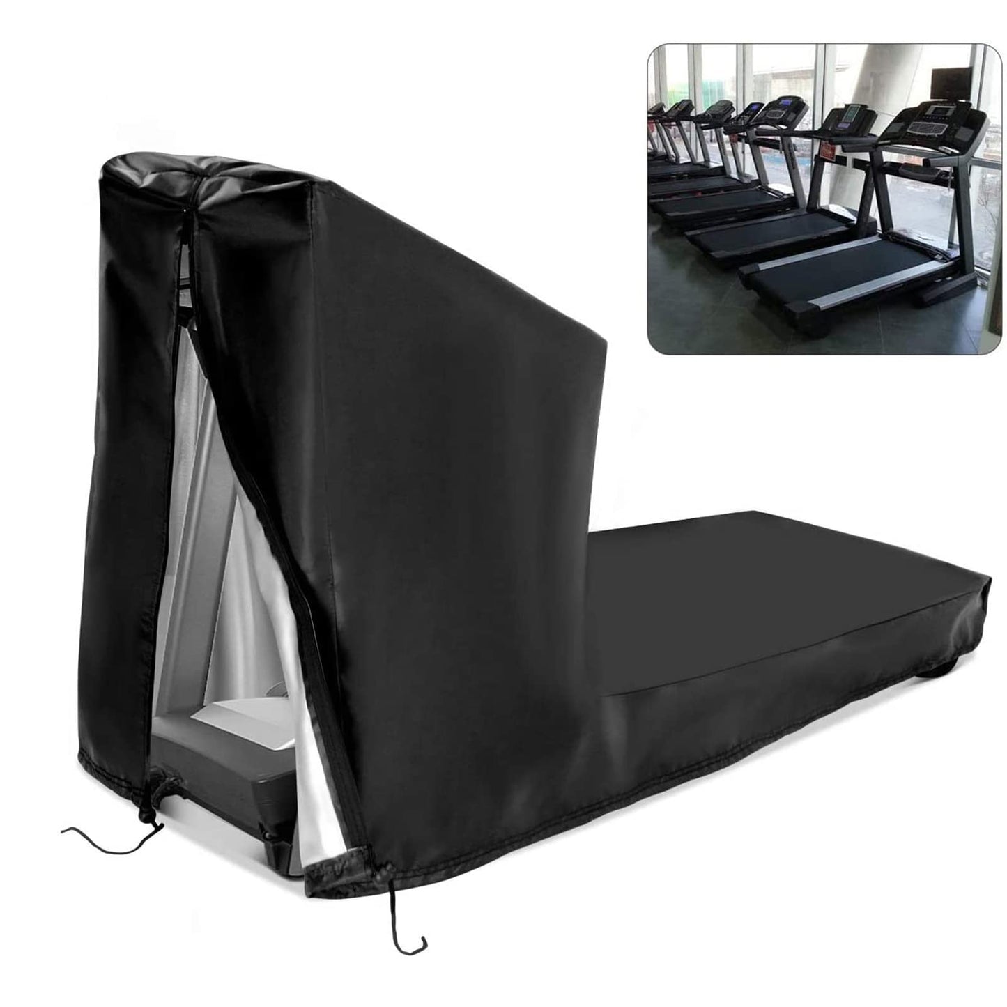 Rilime Treadmill Cover,Treadmill Cover Waterproof Outdoor Protective Cover, Dustproof Treadmill Covers with Zipper for Home Gym Indoor Outdoor(81" L x 37" W x 67" H)