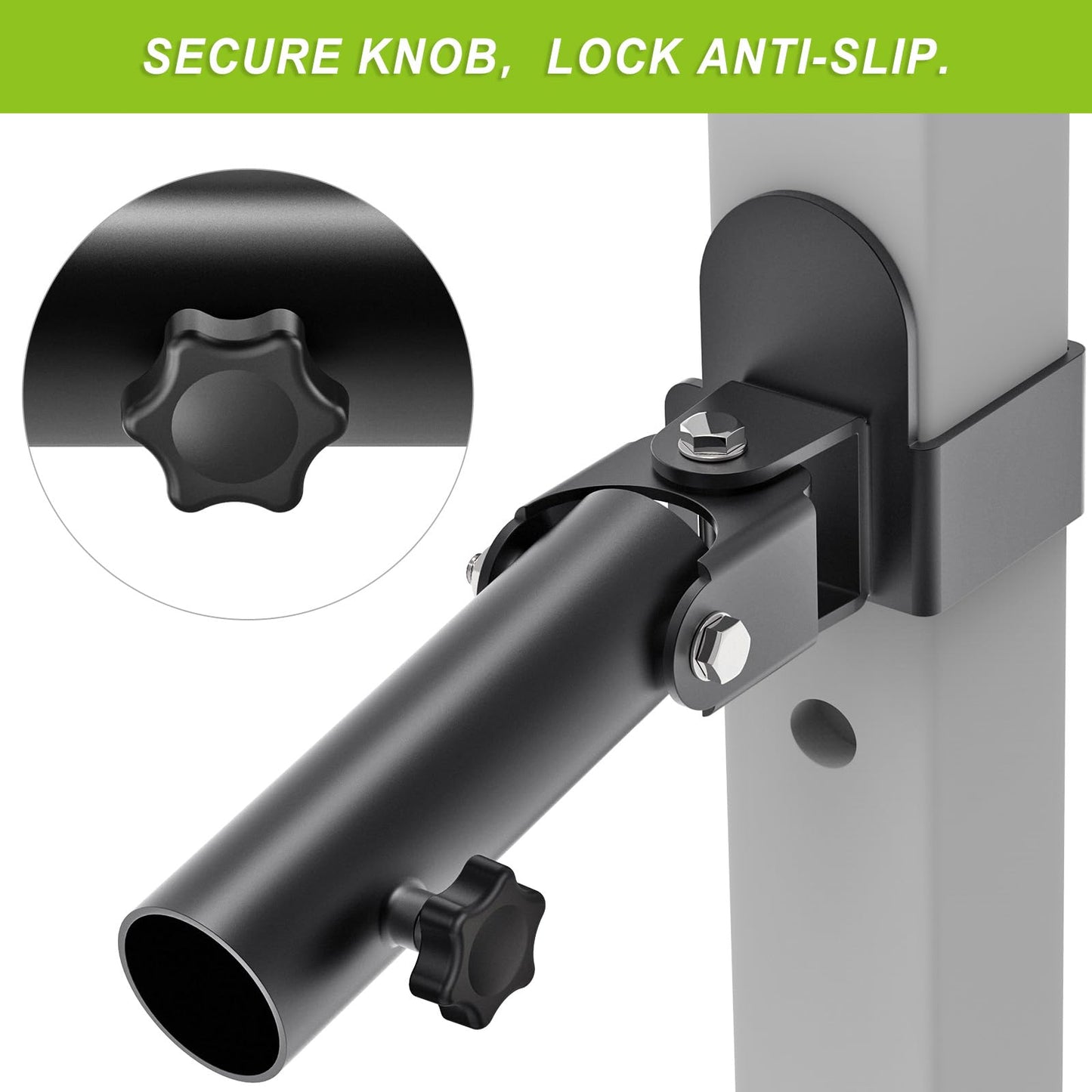 SELEWARE T Bar Row Landmine Attachment for 3" x 3" Power Rack with 5/8" or 1" Hole - Versatile Fit for 2-inch Olympic Bars, Free Swivel Heavy Duty Structure