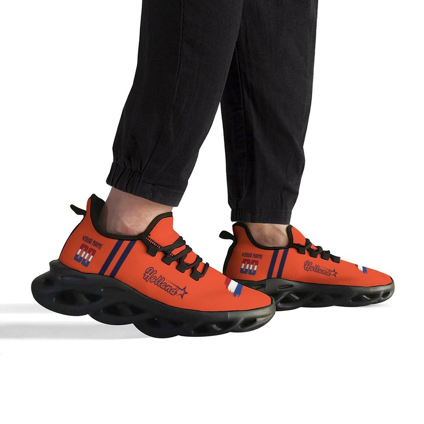 Netherlands National Team Custom Men's Sneakers Soccer Personalized Breathable Fan Gift Name & Number Athletic Gym Slip-on Shoes