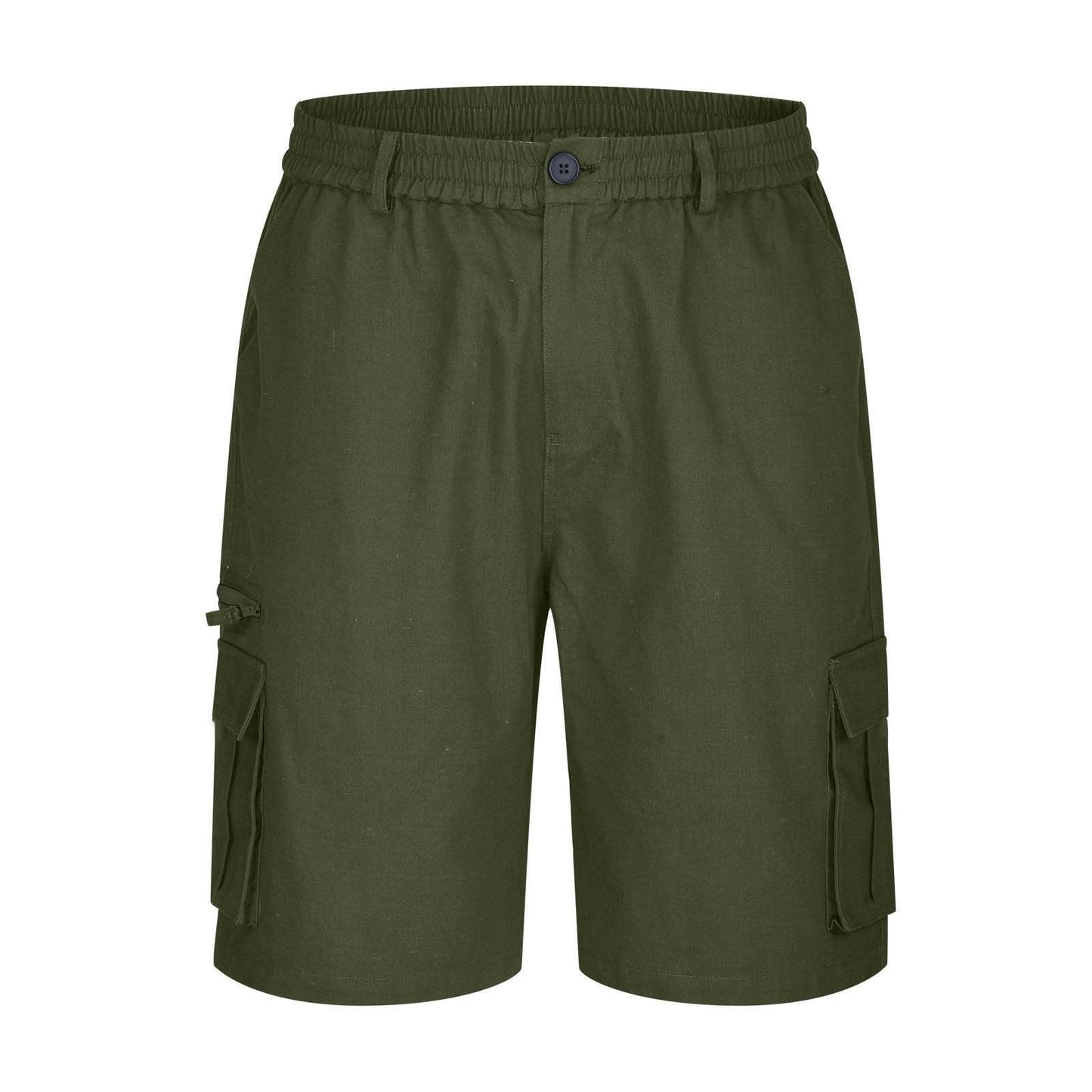 APIVOE Cargo Shorts for Men Summer Elastic Waist Shorts Lightweight Work Long Shorts Big and Tall Cargo Shorts with Pockets