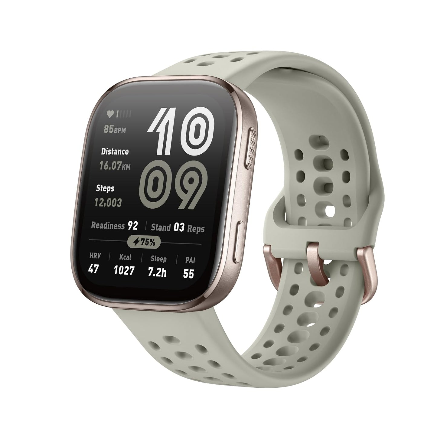 Amazfit Bip 6 Smart Watch 46mm, 14 Day Battery, 1.97" AMOLED Display, GPS & Free Maps, AI, Bluetooth Call & Text, Health, Fitness & Sleep Tracker, 140+ Workout Modes, 5 ATM Water-Resistance, Stone