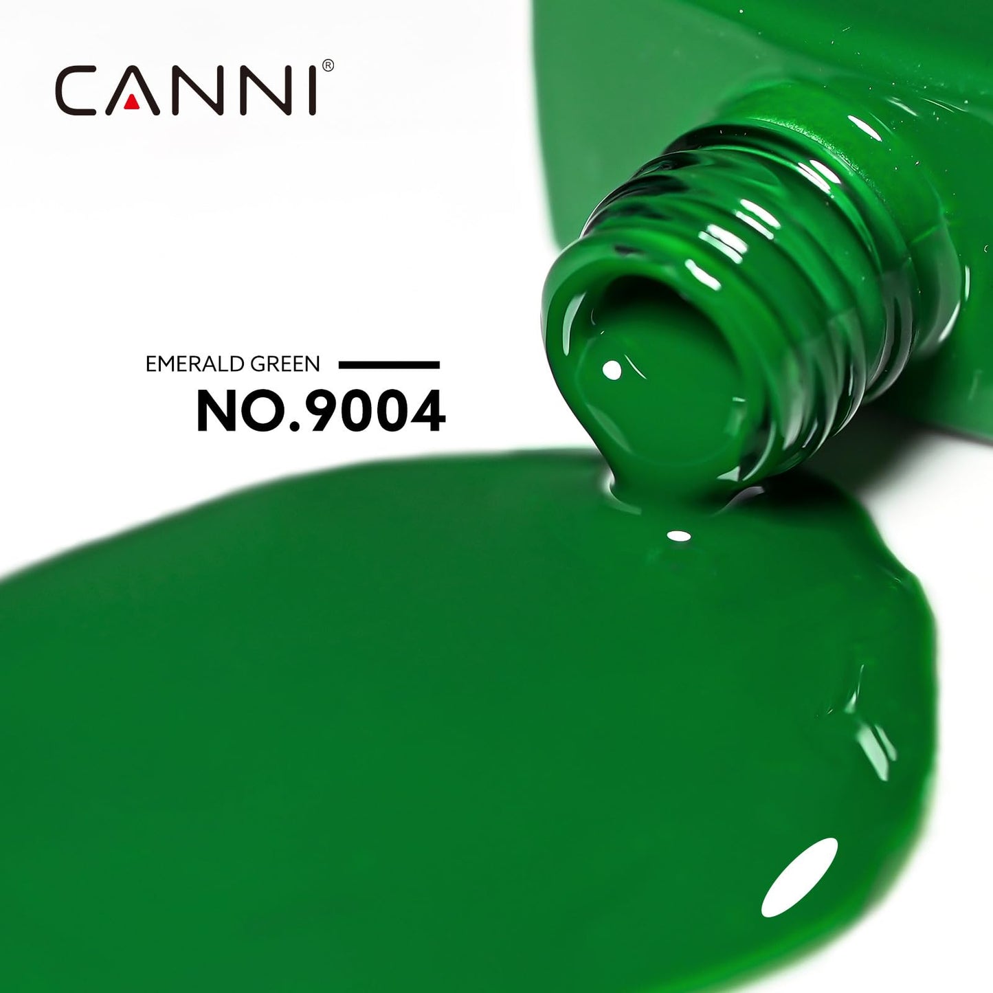 CANNI Dark Green Gel Nail Polish, 1Pcs Emerald Green Gel Polish Green Color Nail Polish Gel High Gloss Soak Off U V Gel Nail French Nail Manicure Salon DIY