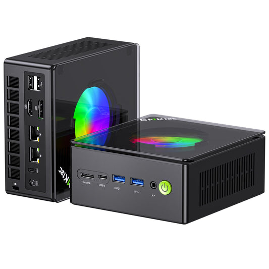 GMKtec Gaming Mini PC AMD Ryzen 9 8945HS (Turbo 5.1GHz) 32GB DDR5 2TB SSD, Computers PC Oculink, Dual NIC LAN 2.5G, WiFi 6, USB3.2, USB-C 4.0, BT5.2, DP, HDMI, Dual Fan Nucbox K11