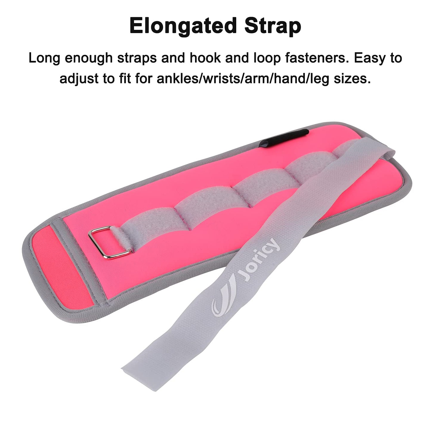 Ankle Weights, Wrist Leg Arm Weights for Women Men Kids with Adjustable Straps, A Pair Of 8LBS(4LB Each Weight) Strength Training Weighted for Jogging, Running, Walking, Fitness, Gym Workout, Pink