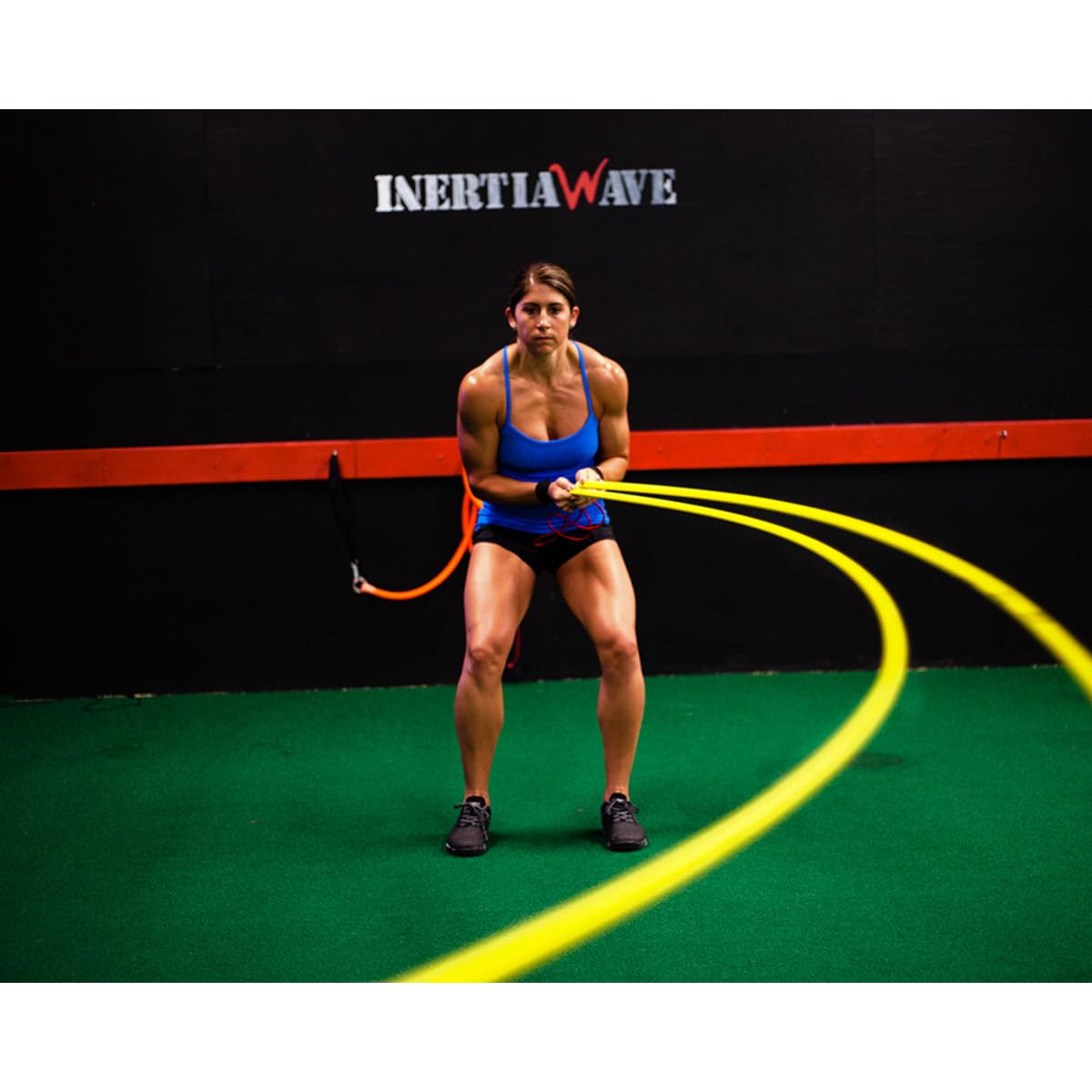 Inertia Wave Dynamic Rubber Battle Ropes Alternative for Home and Gym | Maximize Calorie Burn | Revolutionary Fitness Equipment for Abs and Full Body Workout | Neon Yellow