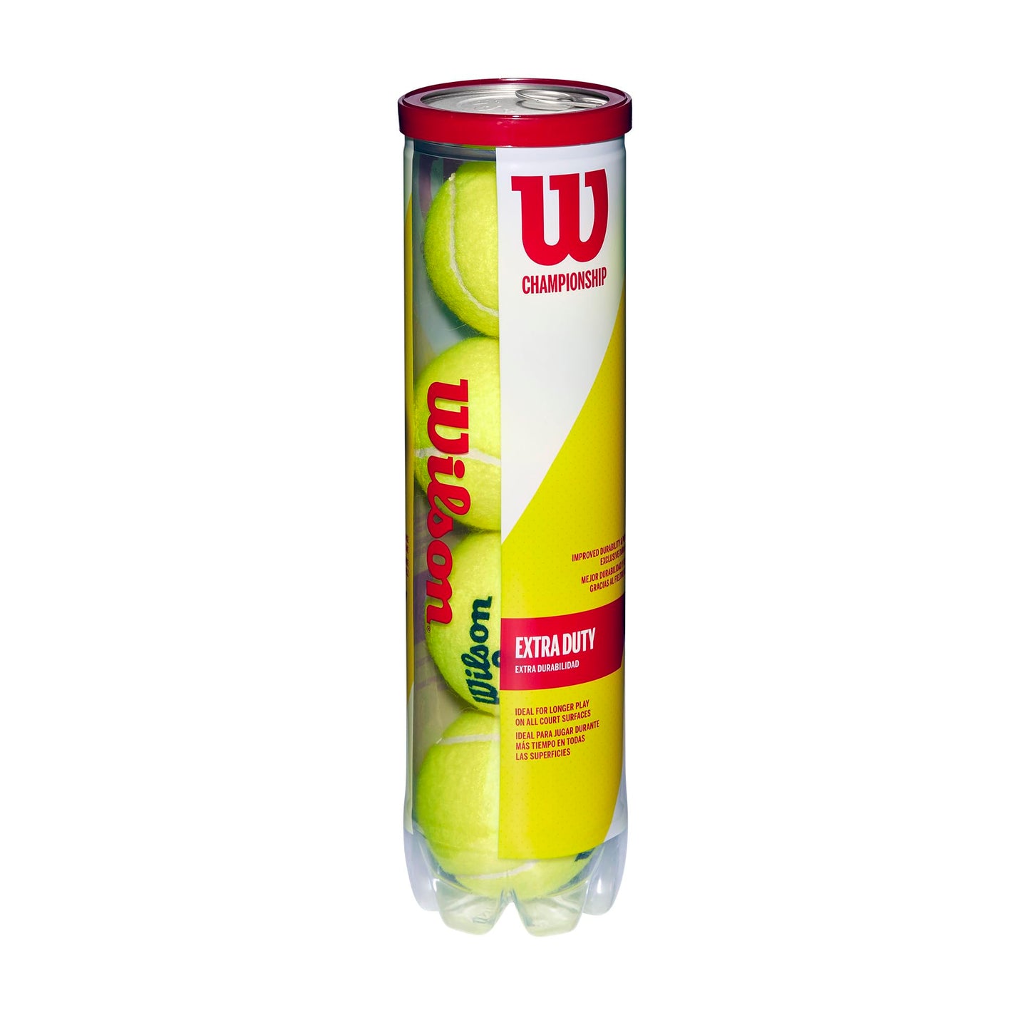 WILSON Championship Tennis Balls - Extra Duty, Single Can (4 Balls)