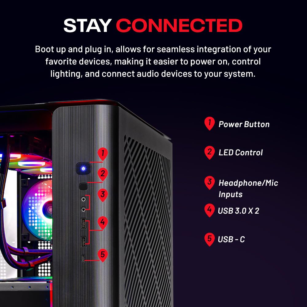 Skytech King 95 Gaming PC Desktop, Ryzen 7 9800X3D 4.7 GHz (5.2 GHz Turbo), NVIDIA RTX 5070 Ti 16GB, 2TB Gen4 NVMe SSD, 32GB DDR5 RAM 6000 RGB, 850W Gold PSU, 360mm ARGB AIO, Wi-Fi, Win 11