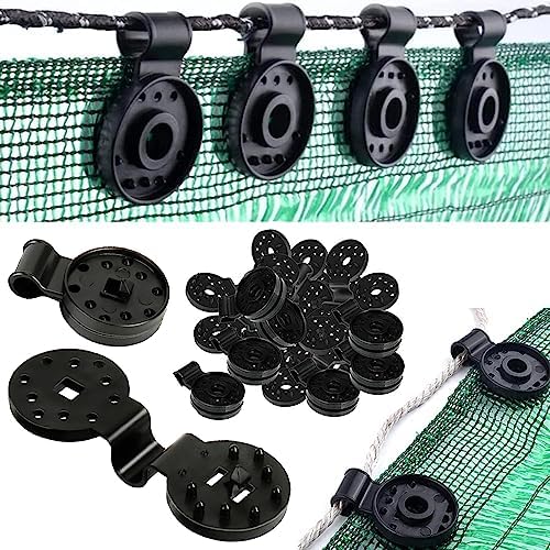100 Pcs Shade Cloth Heavy Duty Lock Grip, New Shade Cloth Plastic Clips Greenhouse Shade Cloth Fix Clamp, Windproof Awning Clamp Grip Tarp Clips (100 Pcs)