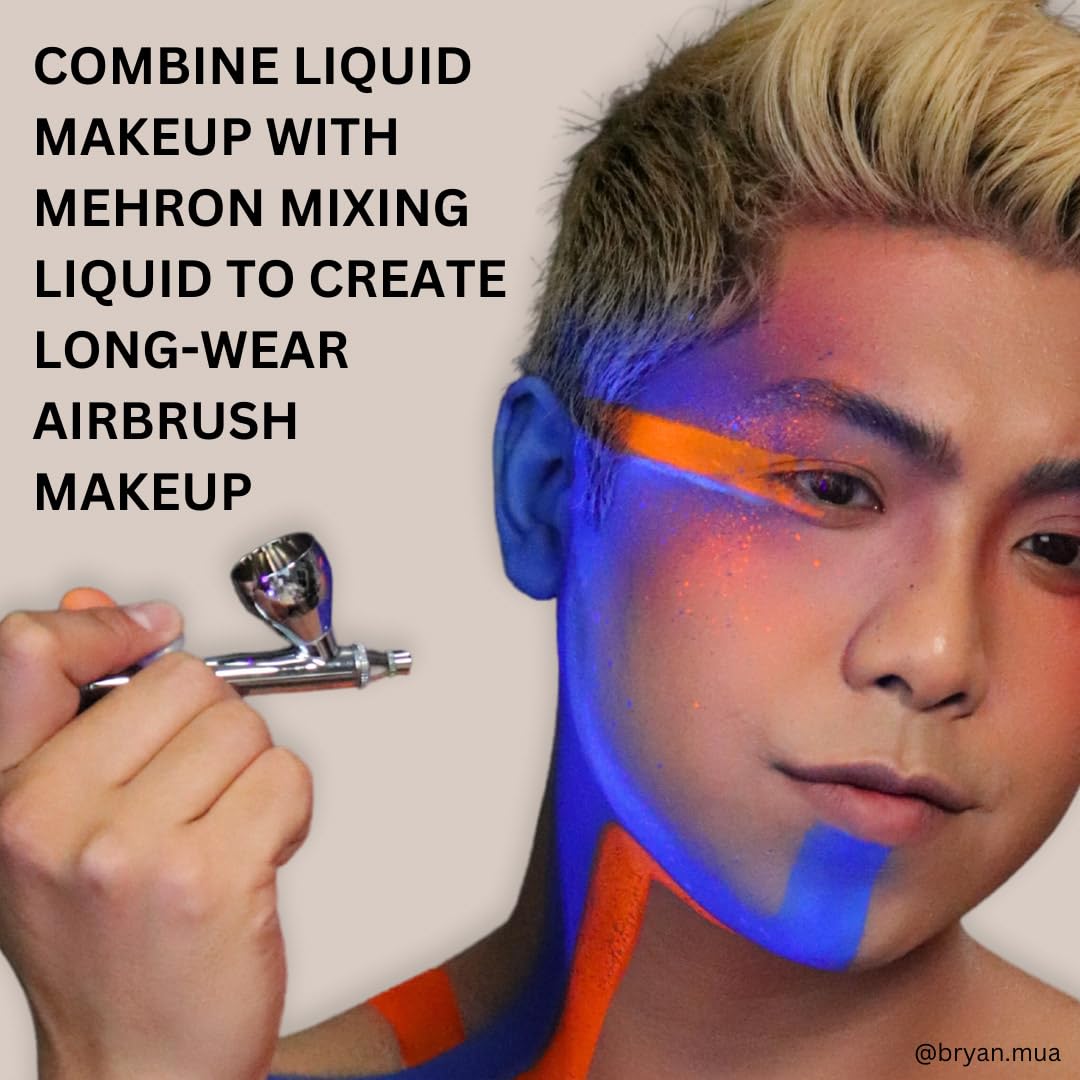 Mehron Makeup Liquid Makeup | Face Paint and Body Paint Perfect for Halloween, Cosplay I Air Brush Compatible Body Paint (1 oz) (GREEN)