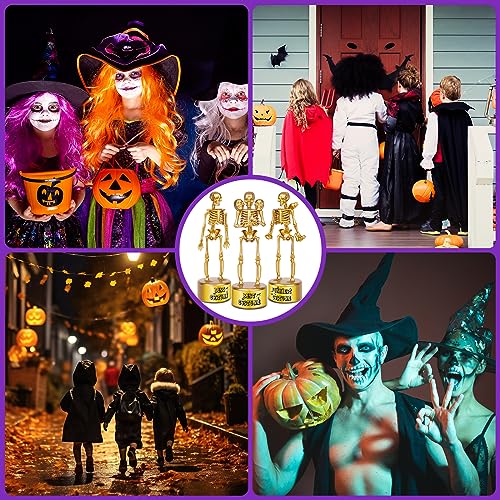 AORZIT Halloween Trophy 6 Pack Best Costume Skeleton Trophies for Kids Adults, Halloween Skeleton Funny Trophy Plastic Tropies for Contest Awards, Halloween Party Prizes for Adults Party Supplies(A)