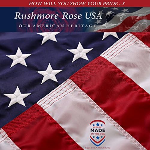 Large American Flag for Outside 6X10 American Flag Outdoor Heavy Duty Made in USA -US Flag 6x10 Outdoor with Embroidered Stars and Sewn Stripes 6x10 US Flag for High Wind- All Weather Flags