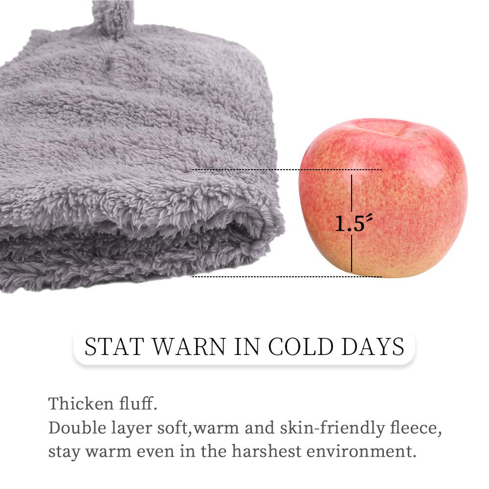 Baby Girls Winter Hat Boys Warm Scarf Hat Kids Thick Earflap Hood Cap with Ear 6M-7T (Gray,S)