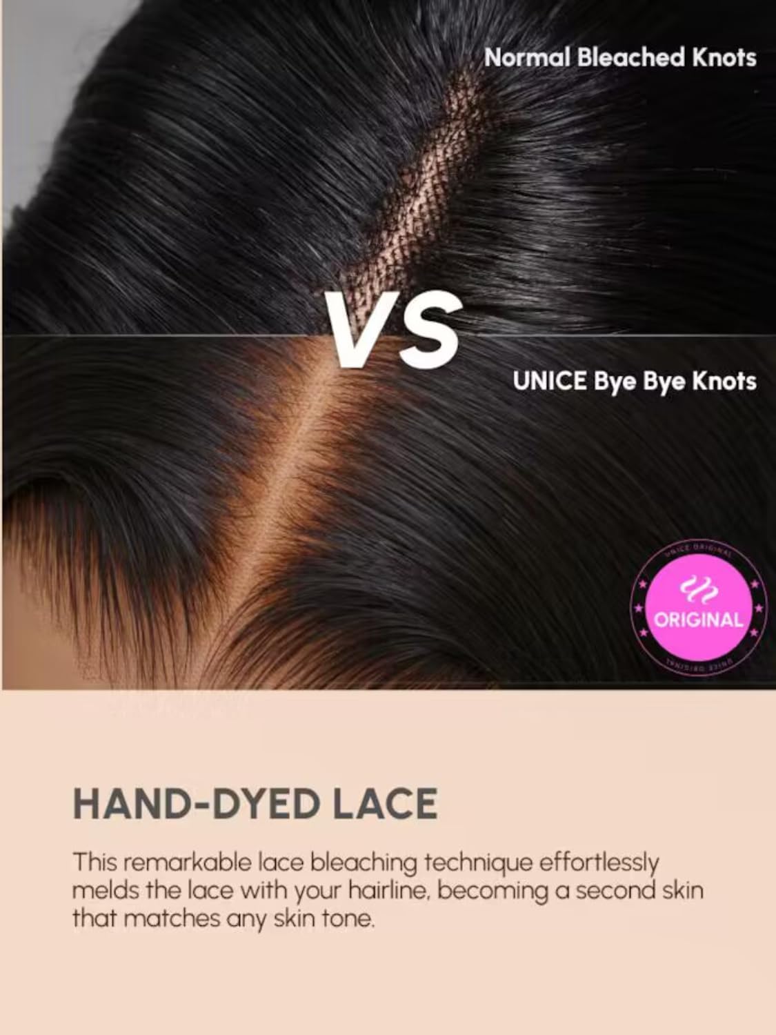 UNICE Bye Bye Knots 7x5 Pre Cut Lace Glueless Wig Reddish Brown Body Wave Wig Pre Bleached Invisible Knots Pre Everything Wig Human Hair Wig Pre Plucked 150% Density 18inch