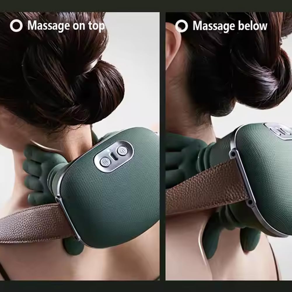 Siaasoo Massage Master for Shoulder, Siaasoo Neck Shoulder Massager, Simulated Human Hand Cervical Trapezius Neck Massager Pillow, with Heat, for Shoulder, Leg, Body Muscle Relief