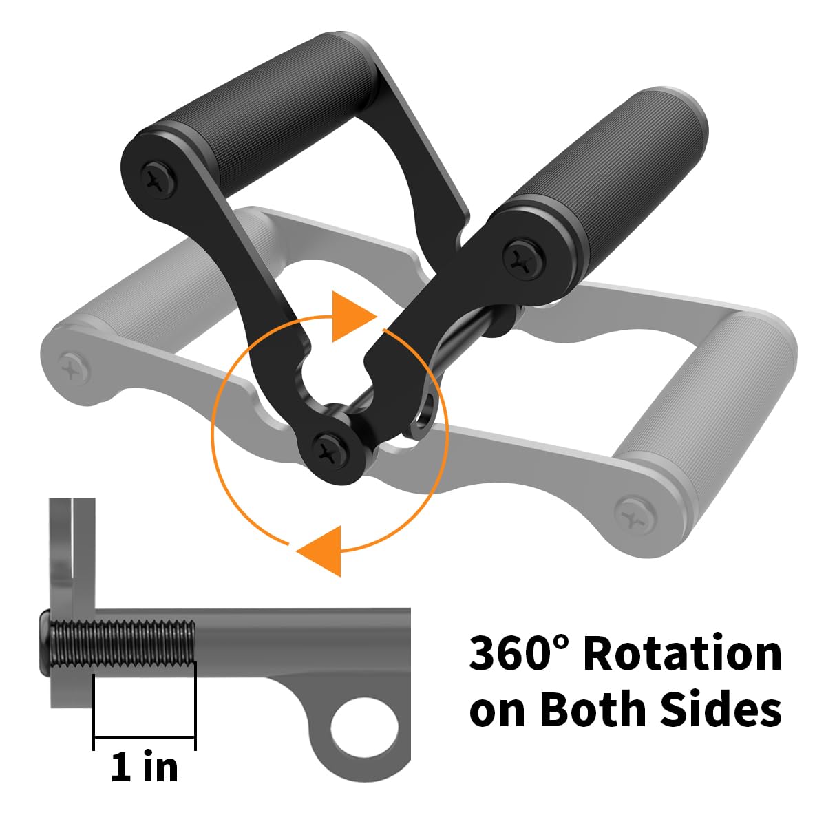 veimia V Bar T-Bar Row Landmine Handle Attachment for Barbell Bars, Solid Mine Double D Row Handle Grips with Non-Slip Rubber Grips, T-Row Attachment for Olympic Strength Training Bars.