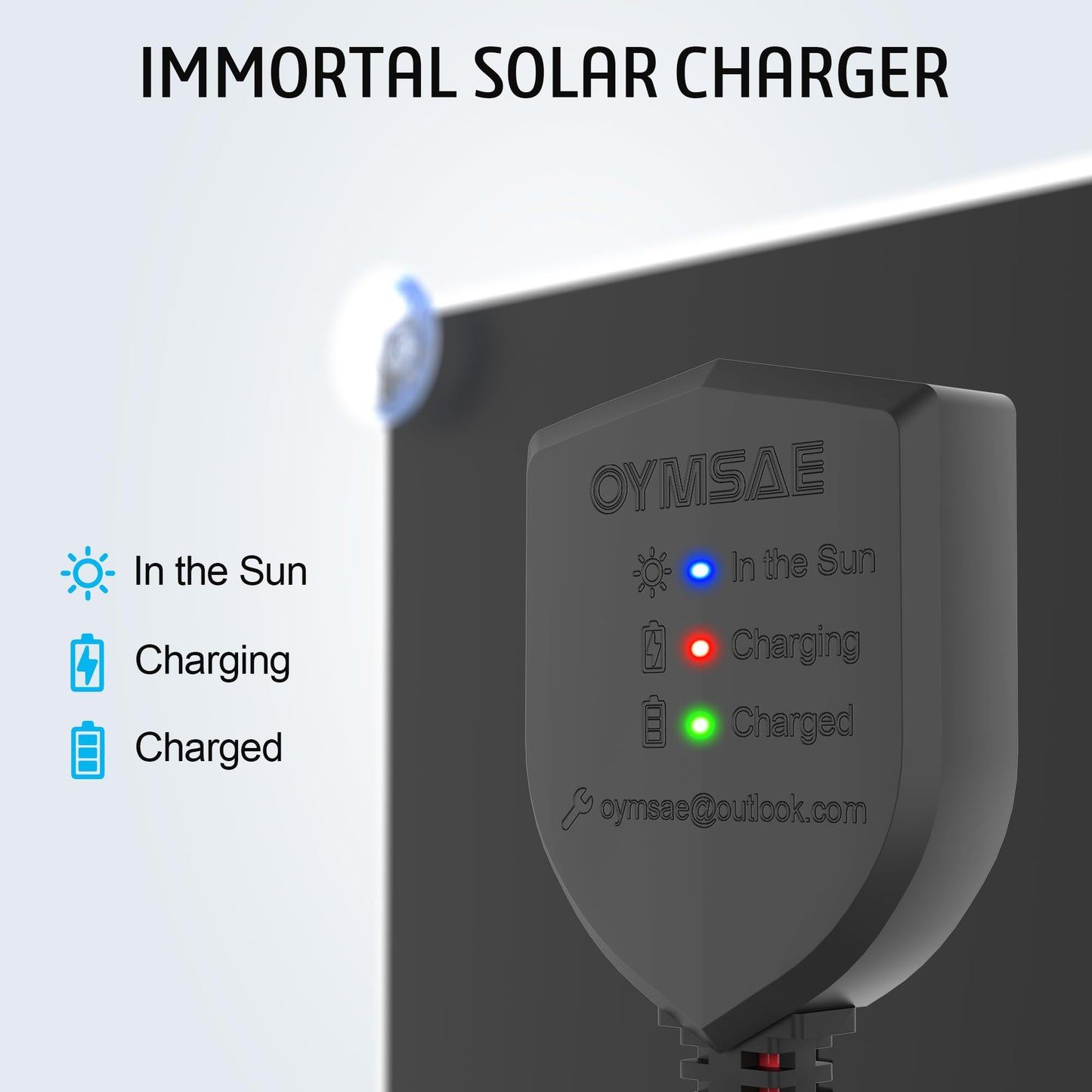 OYMSAE 30 Watt 12 Volt Solar Panel Solar Trickle Charger 30W 12V Portable Solar Battery Charger & maintainer with Cigarette Lighter Plug & Alligator Clip
