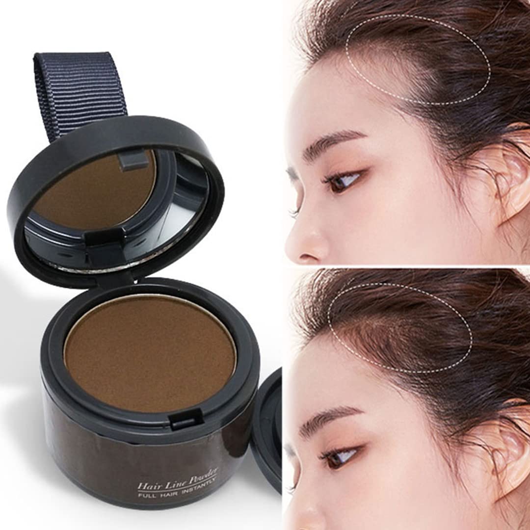 Hairline Powder (Medium Brown) - Instantly Cover Gray Roots, Hair Touch-Up, Hair Color Shadow for Thin Hair