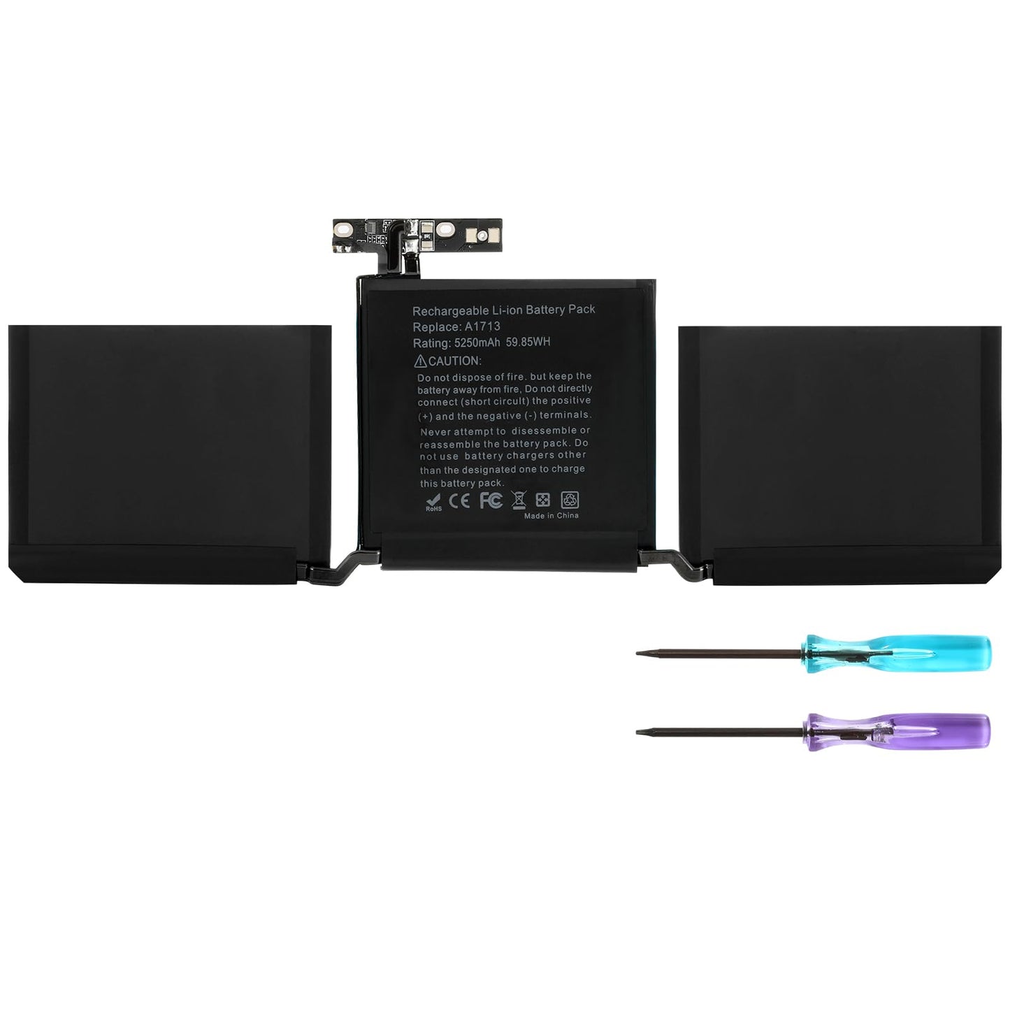 A1708 Battery Replacement for MacBook Pro 13 inch A1708(Late 2016, Mid 2017) A2159(2019) A2289(2020) A2338(2020,2022) A1713 A2171 Battery