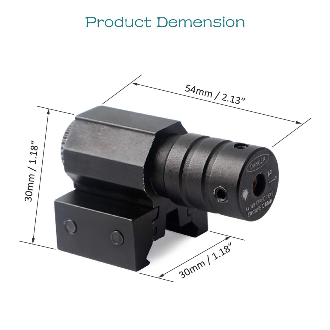Compact Tactical Red Beam Laser Sight,Laser Dot Sight Scope for Rifles Pistols Handguns fits Standard 20mm Picatinny/Weaver or 11mm Dovetail Rail Mount (Red Dot 11/20)