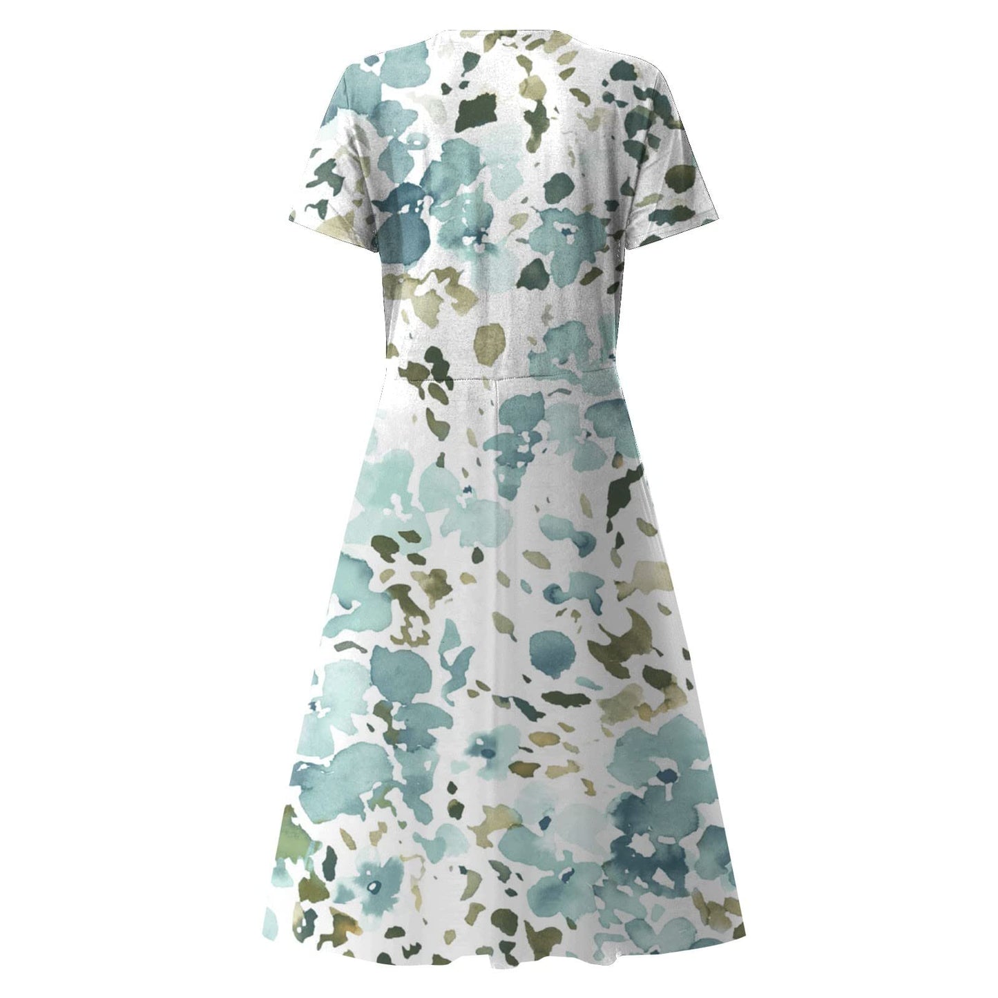 aihihe Summer Dresses for Women 2024 Vacation with Sleeves Midi Dresses Spring/Summer Boho Dresses Short Green Casual Dress Beach Romper Dress Flowy Satin Dress