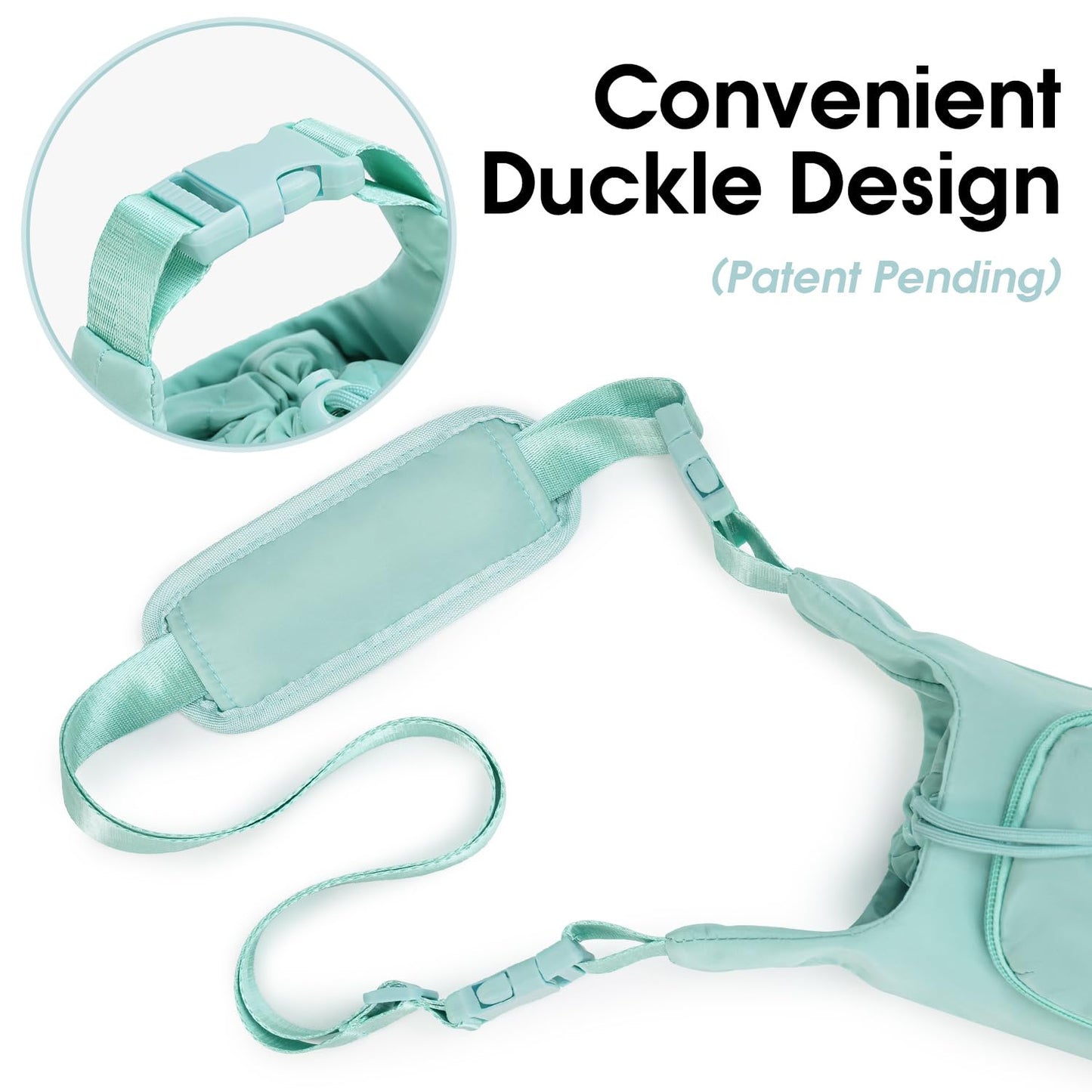 Ceneda Water Bottle Carrier Bag with Phone Pocket 32oz 40oz Tumbler Insulated Water Bottle Holder with Adjustable Shoulder Strap Carrier Sling Bag (Mint Green)