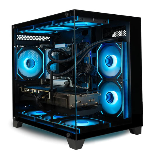 Panorama RTX 5060 Ti Gaming PC Desktop - Intel 14-Core 14600K (>i7-12700K), 32GB DDR5 RAM, 2TB NVMe Gen4 SSD, WiFi 6E+BT, WaterCooled, Windows 11 Pro - Best 2025 RGB Prebuilt Tower Computer for Gamers