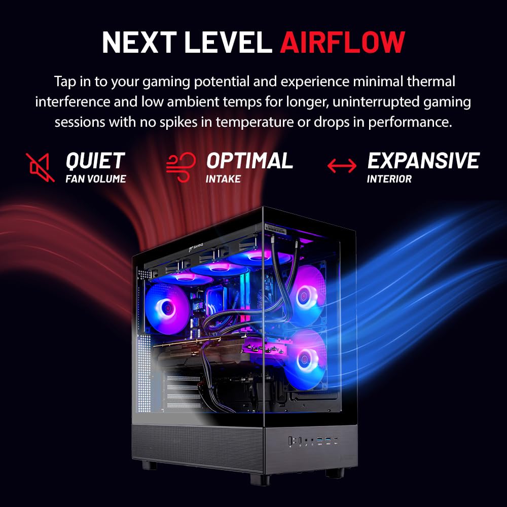 Skytech Azure Gaming PC Desktop, Ryzen 7 7700X 4.5 GHz (5.4GHz Turbo Boost), NVIDIA RTX 5070 12GB GDDR7, 1TB Gen4 SSD, 32GB DDR5 RAM 6000 RGB, 750W Gold PSU, 360mm ARGB AIO, Wi-Fi, Win 11 Home