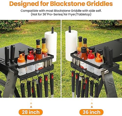 Blackstone Caddy, Grill Griddle Caddy for 28"/36" Griddles, Space Saving Blackstone Griddle Caddy,BBQ Accessories Caddy Organizer Box