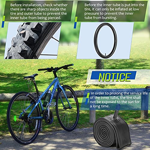 2 Pack 16" Kids Bike Inner Tubes Fit 1.75/1.95/2.125 with 32mm Schrader Valve, 16'' x 1.75/2.125 Tyre Tube with 2PCS Levers, 16'' Bike Tube Compatible with Kids/Road Bikes by Hydencamm (2 of One Size)