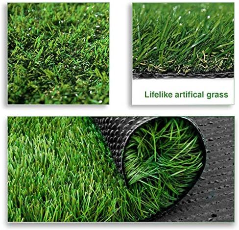 LITA Thick Artificial Grass Turf Lawn Customized Size 6.5 x 10 Feet, 1.38" Indoor Outdoor Garden Lawn Landscape Synthetic Grass Mat Fake Grass Rug