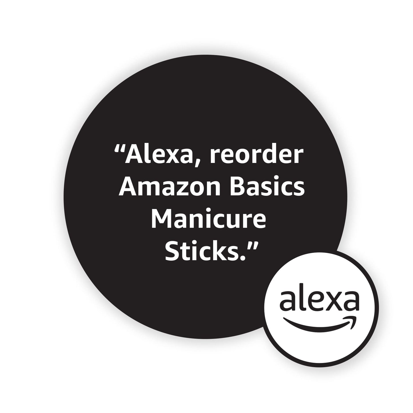 Amazon Basics Manicure Sticks, Medium Length, 100 Count, Orange, Solid
